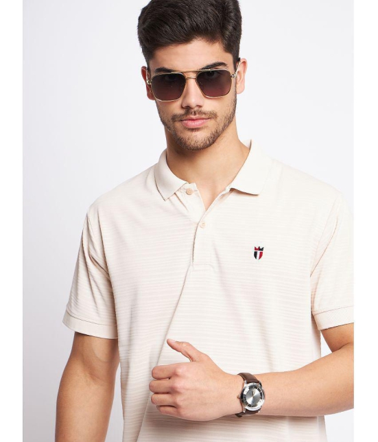 MXN - Beige Cotton Regular Fit Men's Polo T Shirt ( Pack of 1 ) - None