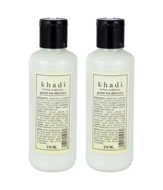 Khadi Green Tea Aloe Vera Hair  Conditioner (Twin Pack) 210Ml