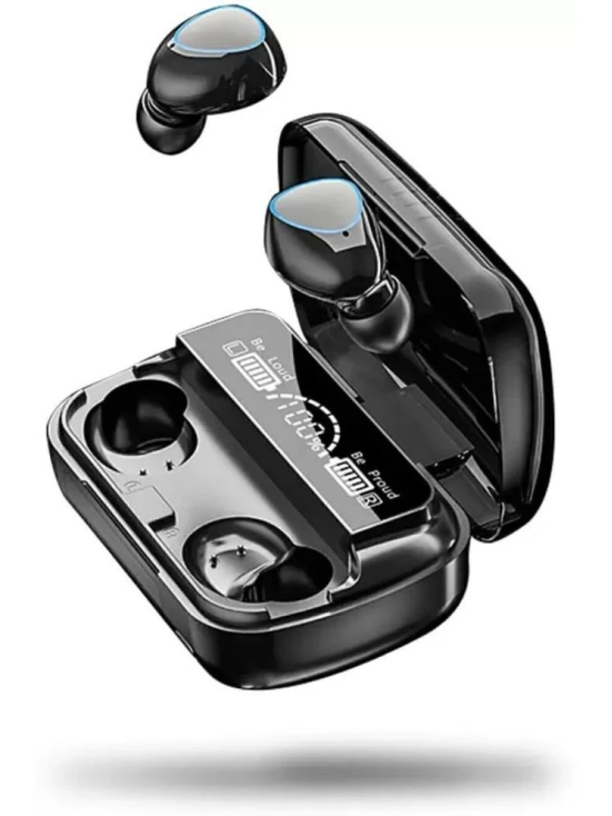 VERONIC M10 POWER Bluetooth True Wireless (TWS) In Ear 30 Hours Playback Fast charging IPX4(Splash & Sweat Proof) Black