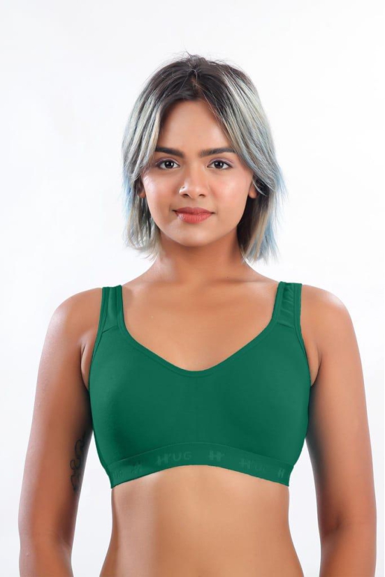 Women Hug Sports Bra Peacock