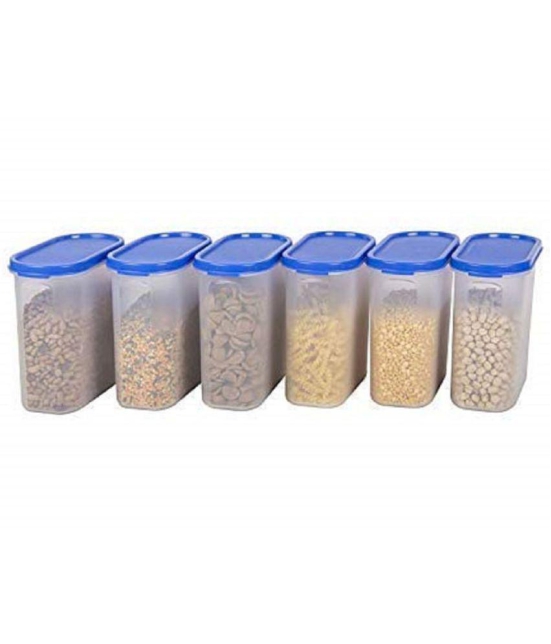 HOMETALES - Grocery/Food/Pasta Polyproplene Navy Blue Dal Container ( Set of 6 ) - Navy Blue