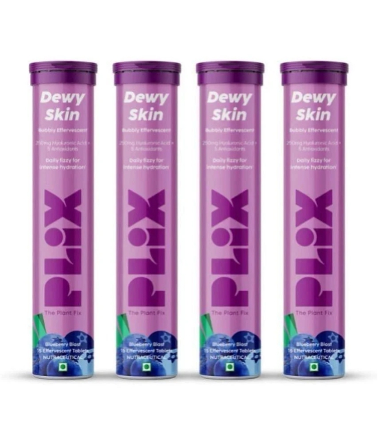 The Plant Fix Plix Dewy Skin Hyaluronic Acid & Superfoods For Intense Hydration(4 x 15 Tablets)