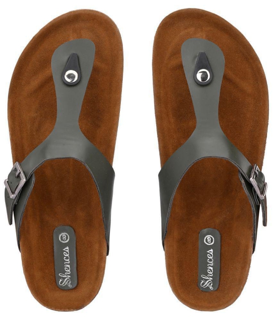 SHENCES - Olive Men's Thong Flip Flop - None