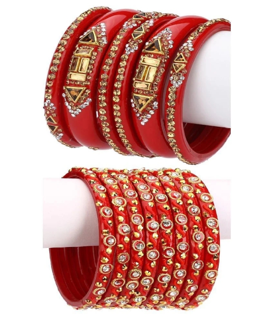 Somil Designer Wedding Fancy Glass Bangle Set For Party, Marriage, Function And Daily Use - None