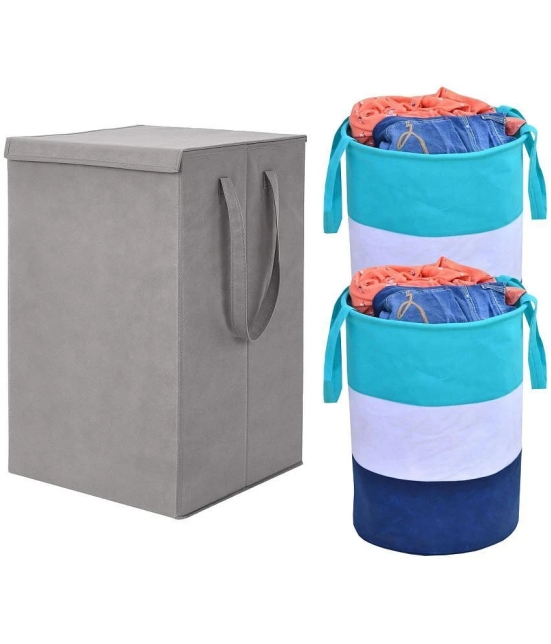 HOMETALES Grey Laundry Bag