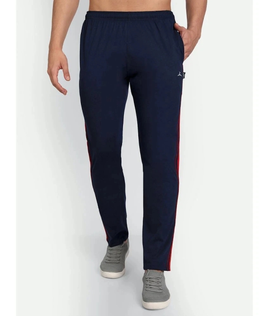 Zeffit - Navy Cotton Blend Mens Trackpants ( Pack of 1 ) - None