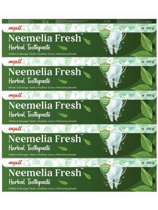 Mpil Wellness Neemelia Fresh Toothpaste For Healthygums & Strong Teeth 100gm (Pack of 5)