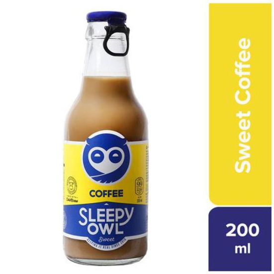 Sleepy Owl Sweet Iced Coffee - Made With Cold Brew, 200 ml Bottle