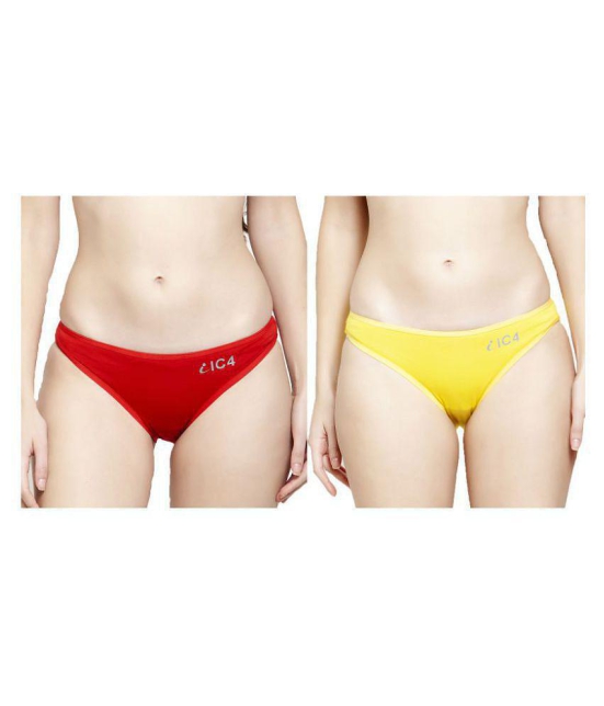 IC4 Cotton Lycra Bikini Panties - Pack of 2 - M