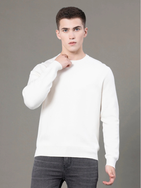 RedTape Round Neck Solid Sweater for Men | Essential Comfort for Every Day