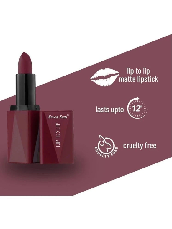 Seven Seas Lip To Lip Matte Lipstick | High Coverage | High Intensity Lipstick (Castro 1)