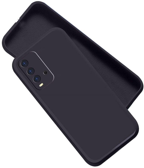 Case Vault Covers - Black Silicon Plain Cases Compatible For Xiaomi Redmi 9 Power ( Pack of 1 ) - Black