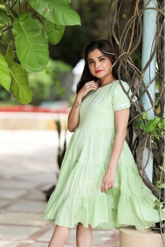 Green Tier Dress Green S