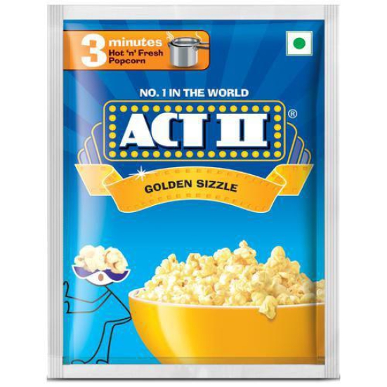 ACT II Instant Popcorn - Golden Sizzle Flavour, Snacks, 30 g Pouch