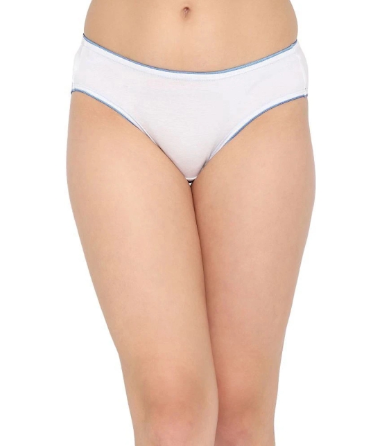 Clovia Pack of 1 Cotton Solid Womens Thongs ( White ) - None