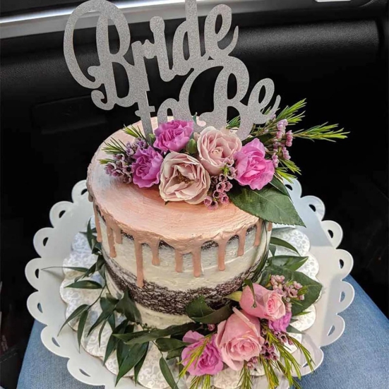 Cake Topper - Bride To Be-Silver