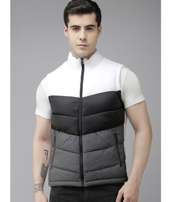 ADORATE Polyester Mens Quilted & Bomber Jacket - White ( Pack of 1 ) - None