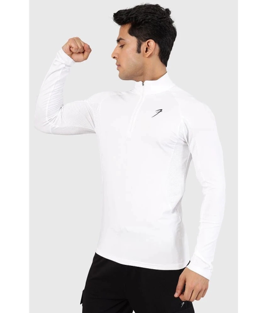 Fuaark White Polyester Slim Fit Mens Sports T-Shirt ( Pack of 1 ) - None