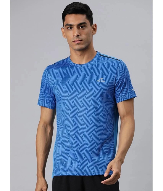 Alcis Blue Polyester Slim Fit Mens Sports T-Shirt ( Pack of 1 ) - None