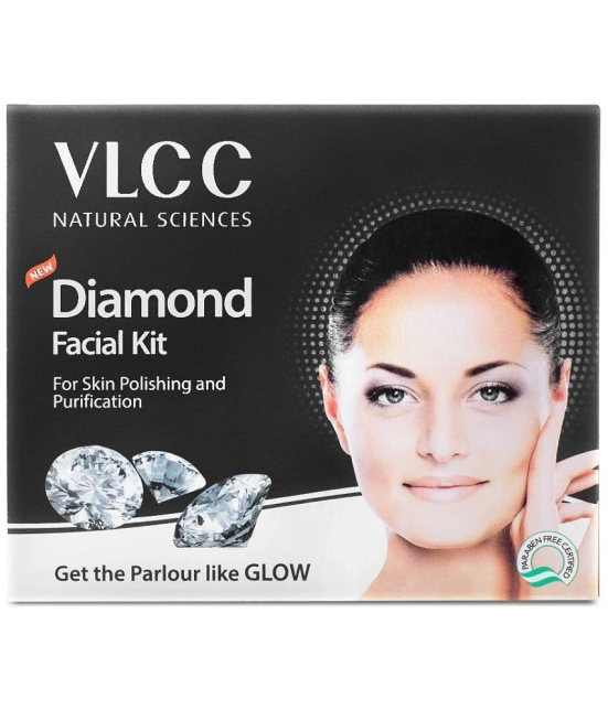 VLCC Diamond Single Facial Kit, 60 g, Parlour Glow with Natural Ingredients