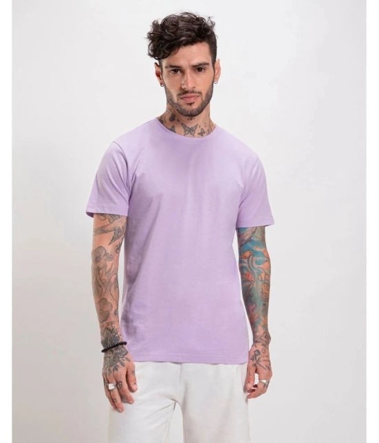 AKTIF Cotton Oversized Fit Printed Half Sleeves Mens T-Shirt - Lavender ( Pack of 1 ) - None