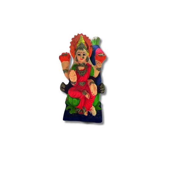 Here are some suggested product titles:1. Handmade Clay Idol of Hindu Goddess Lakshmi2