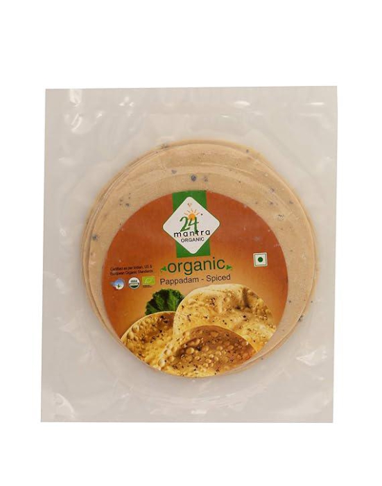 24 mantra SPICED PAPADS 100 GMS