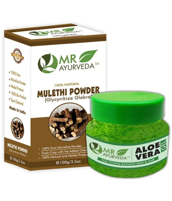 MR Ayurveda Aloe Vera Gel & Mulethi Powder Hair Scalp Treatment 200 g Pack of 2