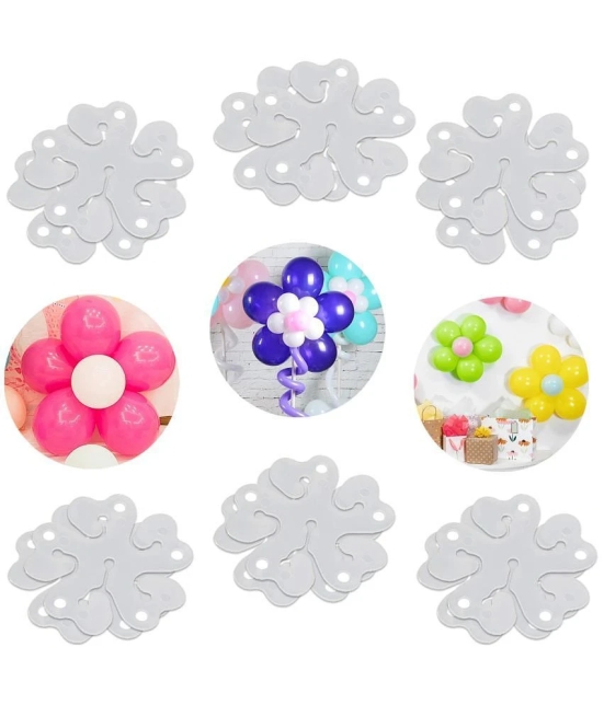 Zyozi ® Flower Shape Balloon Clips for Balloon Holder, Flower Shape Balloon Clips for Balloon, Flower Clips for Balloon Arch for Baby Shower, Wedding, Birthday Party Event Decorations (Pack 