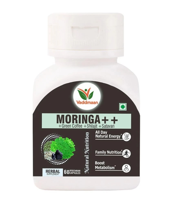 Vaddmaan Moringa ++ With Shilajit, Satavari, Green Coffee Bean Extract, For Natural Energy - 60 Veg Cap