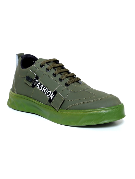 green casual shoe