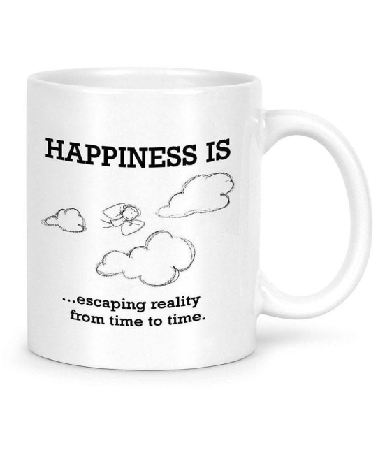 Idream Quote Printed Ceramic Coffee Mug 1 Pcs 330 mL - White