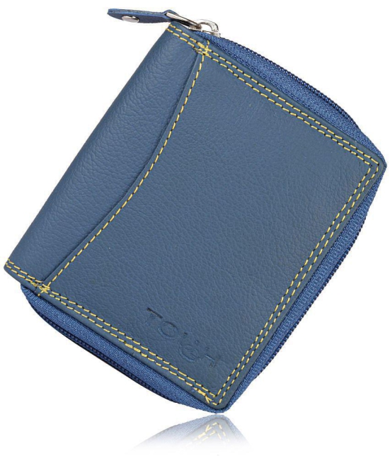 Tough - Leather Card Holder ( Pack of 1 ) - Blue