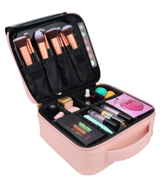 House Of Quirk Pink Vanity Kit and pouches - 1 Pc - Pink