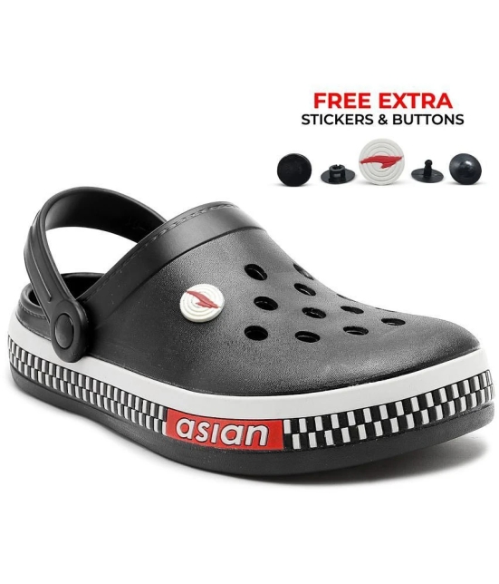 ASIAN - Black Mens Clogs - None