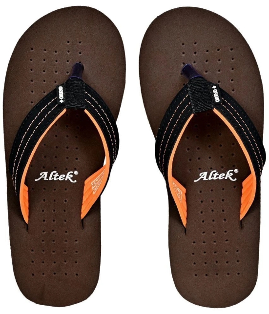 Altek - Brown Womens Thong Flip Flop - None