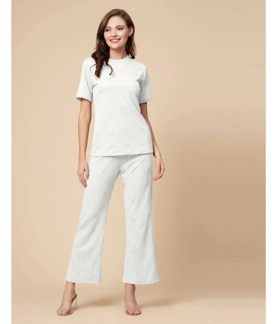 Selvia White Dyed Pant Top Set - None