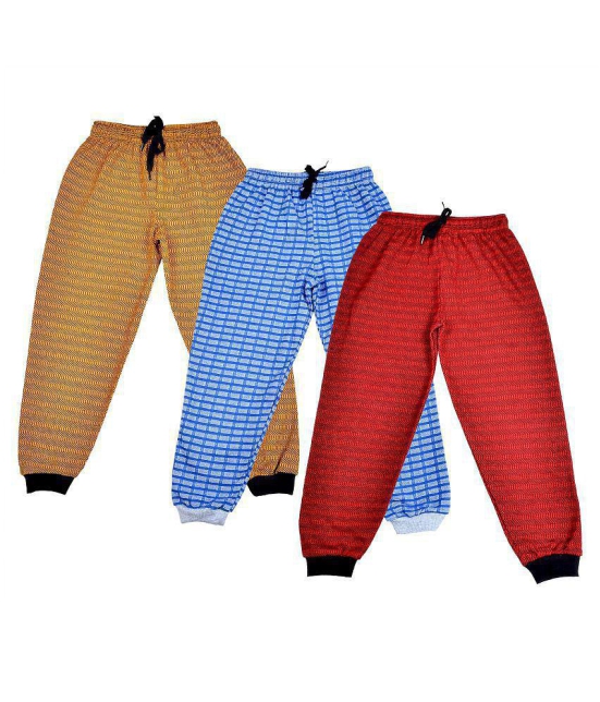 Sathiyas Girls 100% Cotton Multicolor Pants-Pack of 3 - 7-8 Years