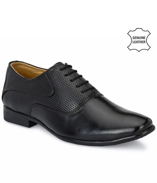 Leeport - Black Mens Derby Formal Shoes - None