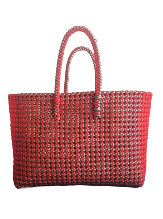 Sonchiraiya Wire Bag Red and Silvar Color