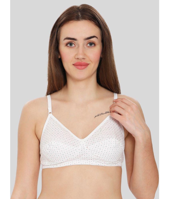 ILRASO - White Cotton Blend Non Padded Women's T-Shirt Bra ( Pack of 1 ) - None