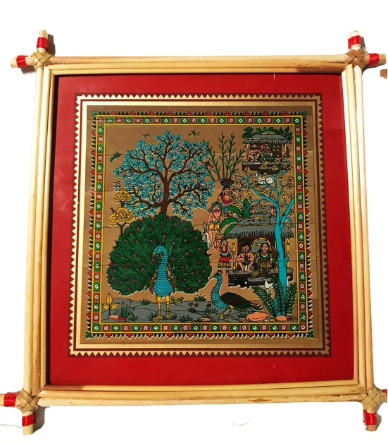 Tisser Pattachitra handpainted Frame Bamboo/Palm Leaf