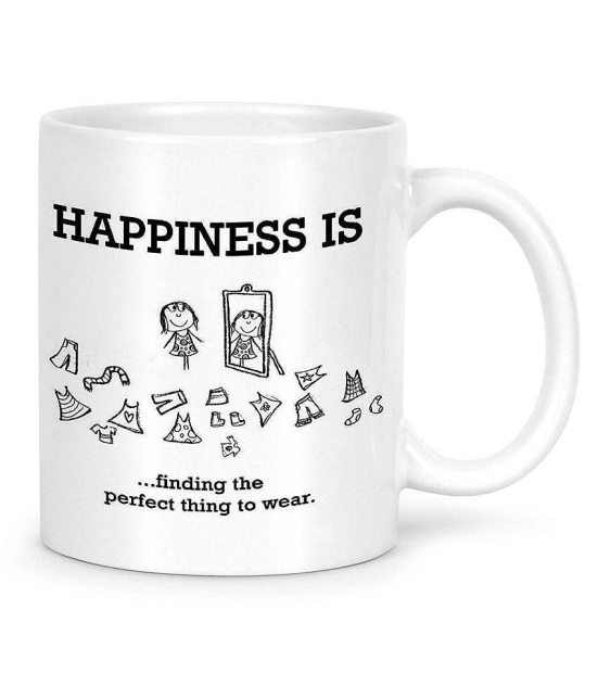 Idream Quote Printed Ceramic Coffee Mug 1 Pcs 330 mL - White