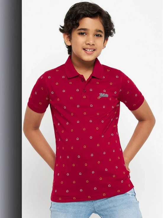 UNIBERRY - Red Cotton Blend Boys Polo T-Shirt ( Pack of 1 ) - None