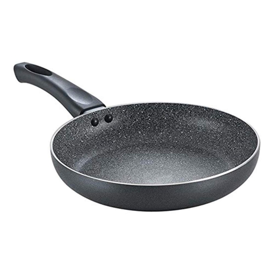 Prestige Omega Deluxe Granite Non-stick Round Base Fry Pan, 28cm - 3L (Black)