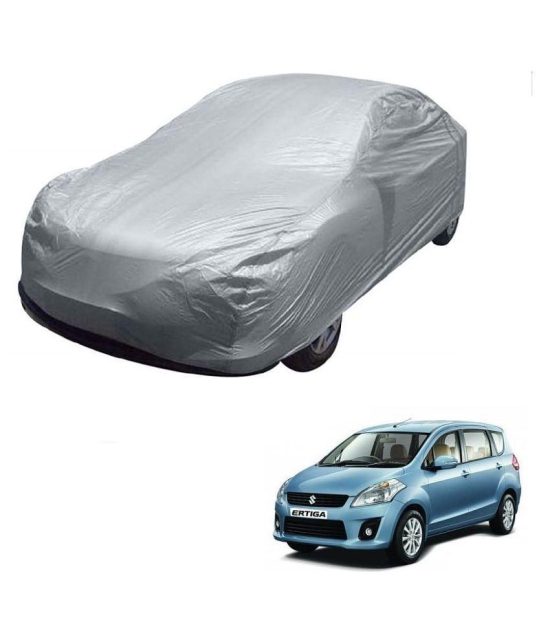 Kozdiko Silver Matty Car Body Cover with Buckle Belt For Maruti Suzuki Old Ertiga (2012-2018)