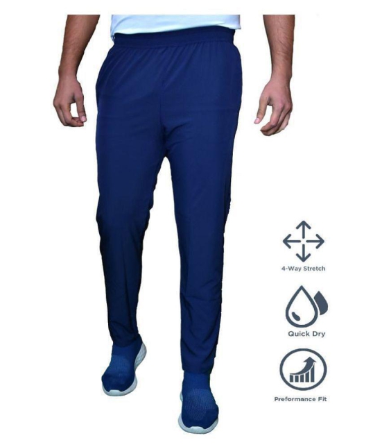 RANBOLT - Blue Polyester Men's Sports Trackpants ( Pack of 1 ) - M