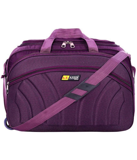 AXEN BAGS - Purple Polyester Duffle Trolley - Onesize