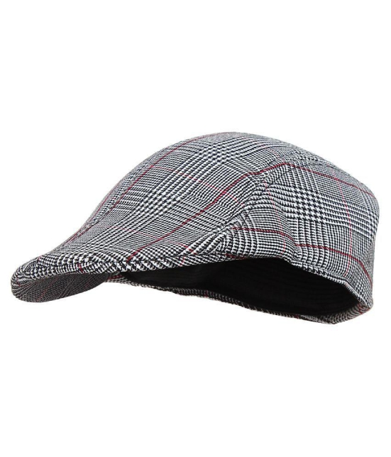 Zacharias Mens Checkered Golf Cap (I-02) - Gray