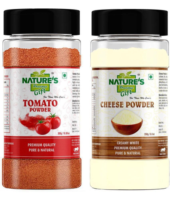 Natures Gift Tomato Powder 300g & Cheese Powder(Milky) - 250g - Spice Jar 550 gm Pack of 2